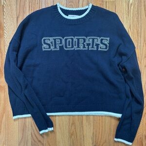 Sincerely Jules Navy Blue Sports Sweater